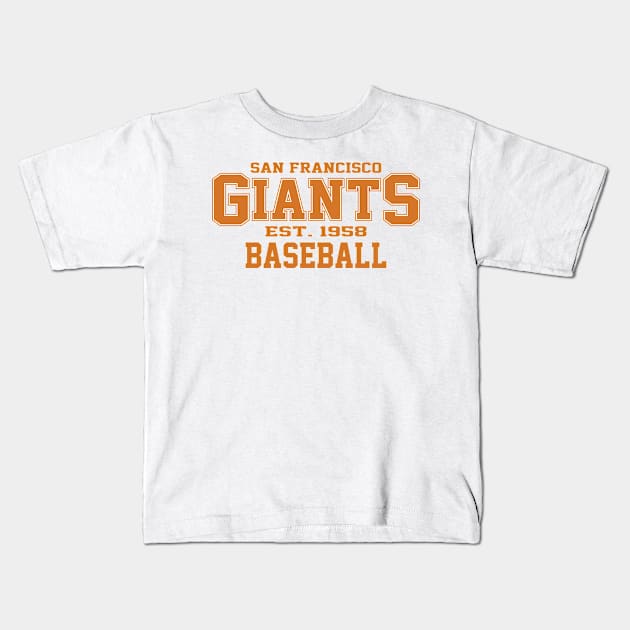 Giants San Francisco Baseball Kids T-Shirt by Cemploex_Art